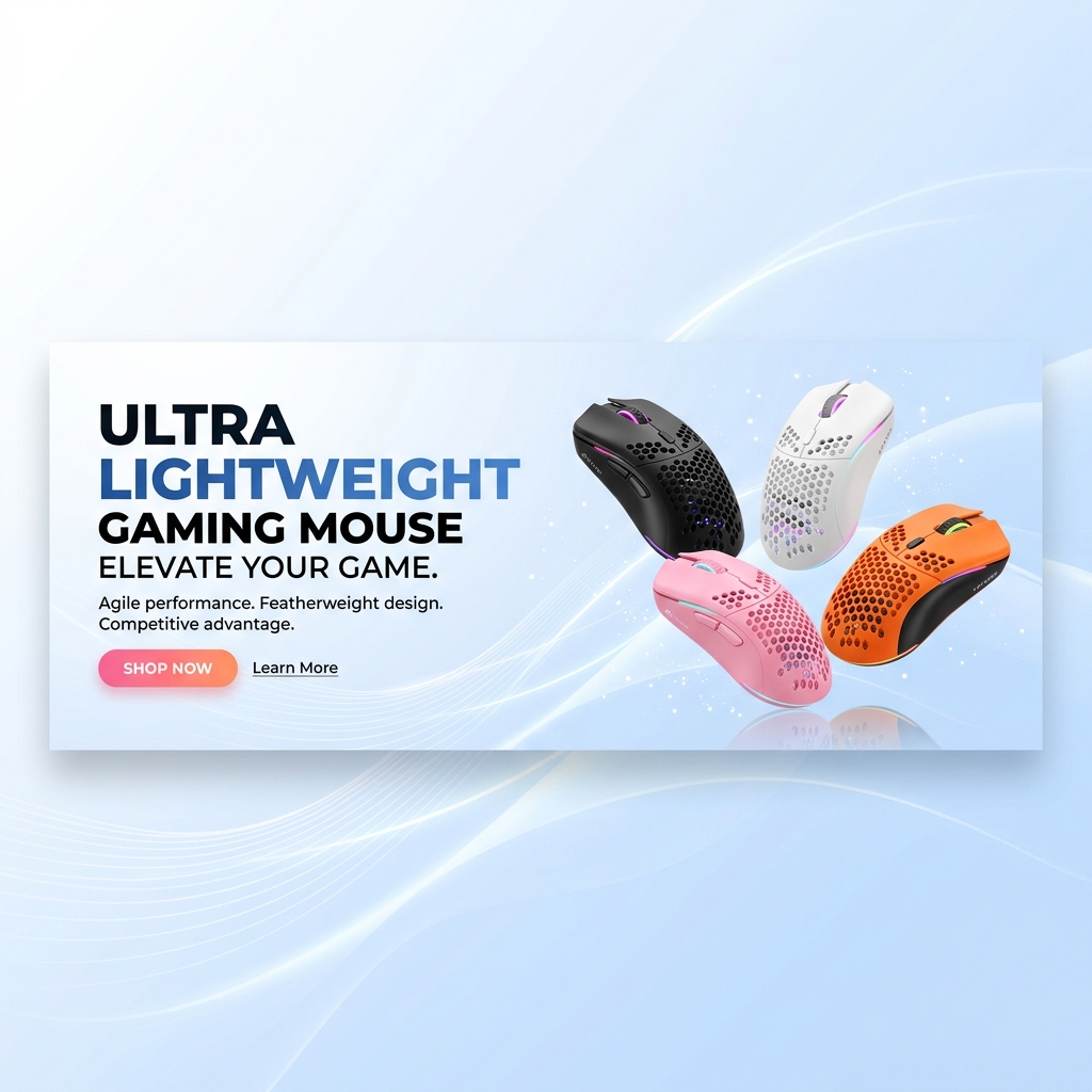 울트라 경량 게이밍 마우스 배너