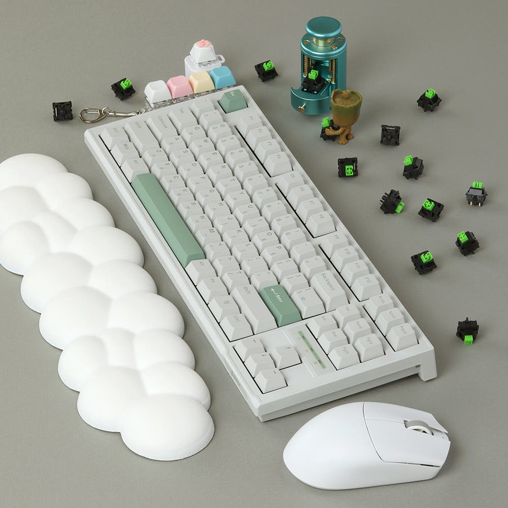 실제 프리미엄 키보드, 마우스, 손목받침대 제품 이미지